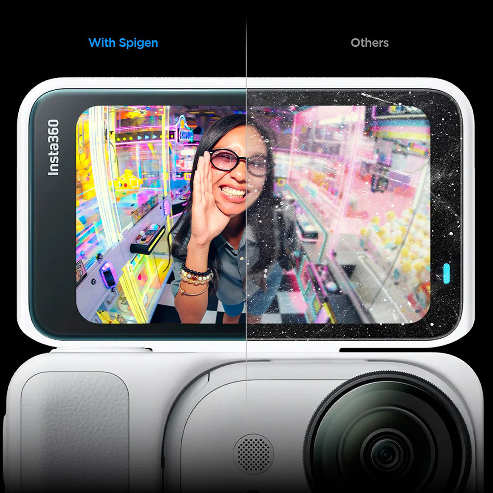 Schermbeveiligingsfolie Spigen GlastR Slim voor Insta360 Go Ultra, Gehard Glas, Set van 2 stuks AGL11171