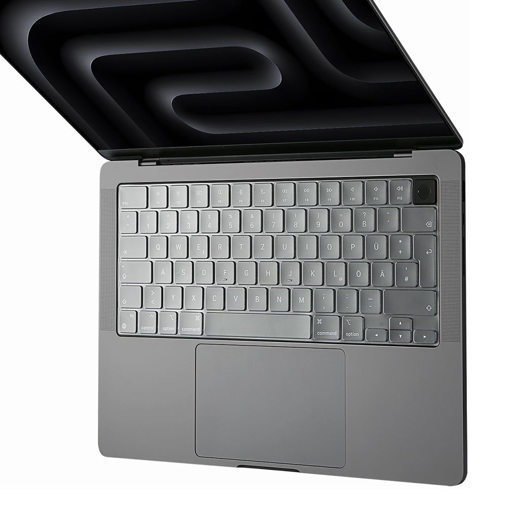 Techsuit PureTypeX Toetsenbord Beschermhoes voor Apple MacBook Pro 14 / Air 13 / Air 15 Series, Transparant