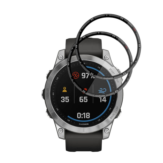 Techsuit Nano Flex Beschermfolie voor Garmin Fenix 7, Set van 2 stuks, Plastic, Zwart