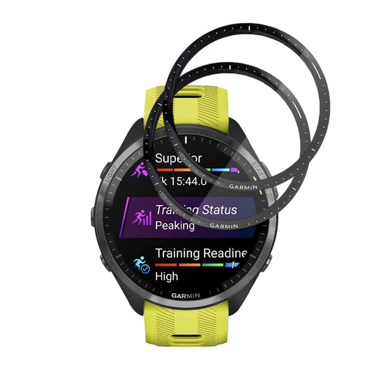 Beschermfolie Techsuit Nano Flex voor Garmin Forerunner 965, Set van 2 stuks, Plastic, Zwart