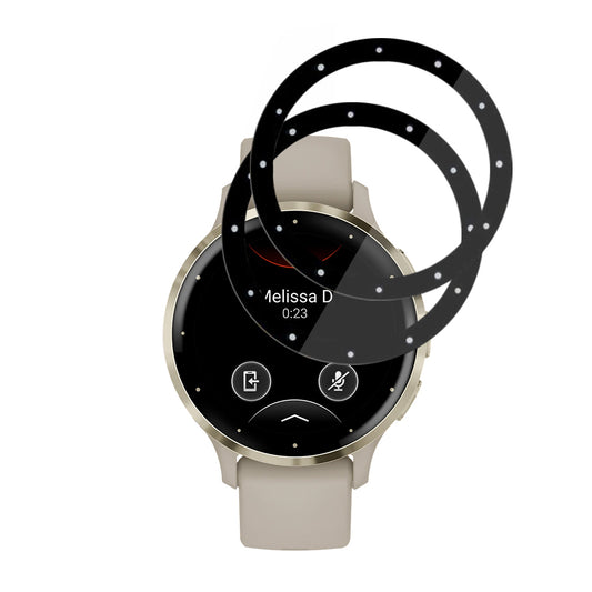 Beschermfolie Techsuit Nano Flex voor Garmin Venu 3S, Set van 2 stuks, Plastic, Zwart