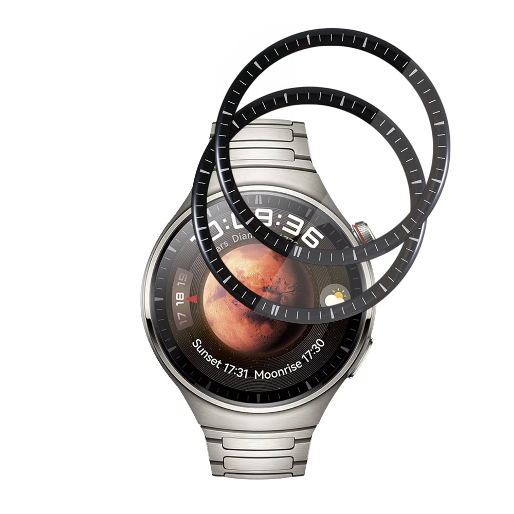 Beschermfolie Techsuit Nano Flex voor Huawei Watch 4 Pro, Set van 2 stuks, Plastic, Zwart