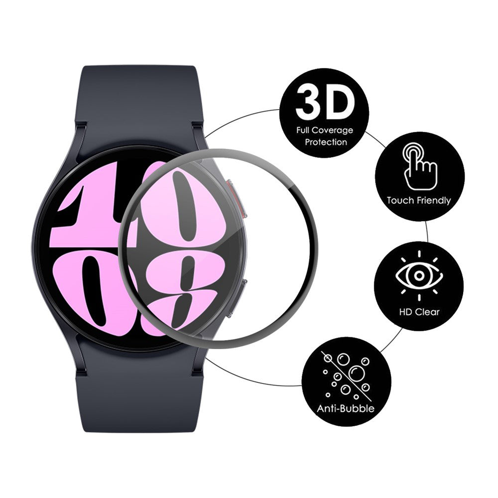 Beschermfolie Techsuit Nano Flex voor Huawei Watch 4 Pro, Set van 2 stuks, Plastic, Zwart