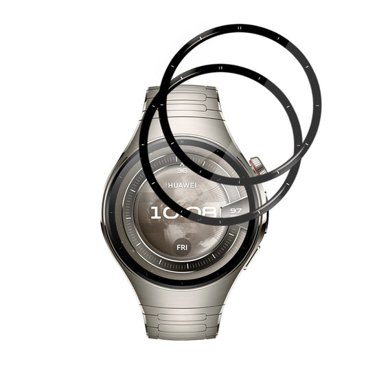 Techsuit Nano Flex Beschermfolie voor Huawei Watch 5 46mm, Set van 2 stuks, Plastic, Zwart