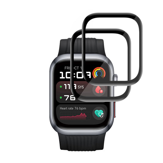 Techsuit Nano Flex Beschermfolie voor Huawei Watch D2, Set van 2 stuks, Plastic, Zwart