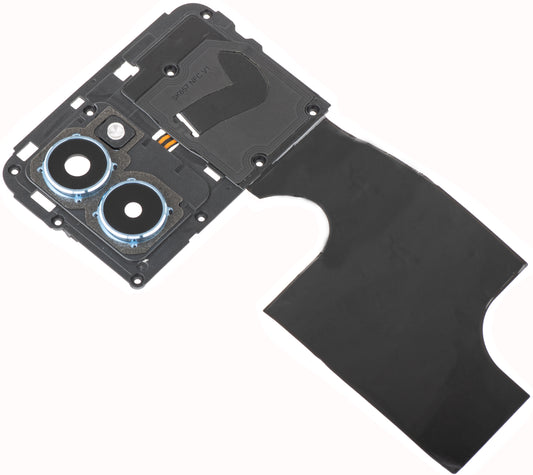 Rear Camera Glass - Flash - Inner Frame - NFC Antenna HMD Pulse Pro, with Frame, Silver, Service Pack 286954396