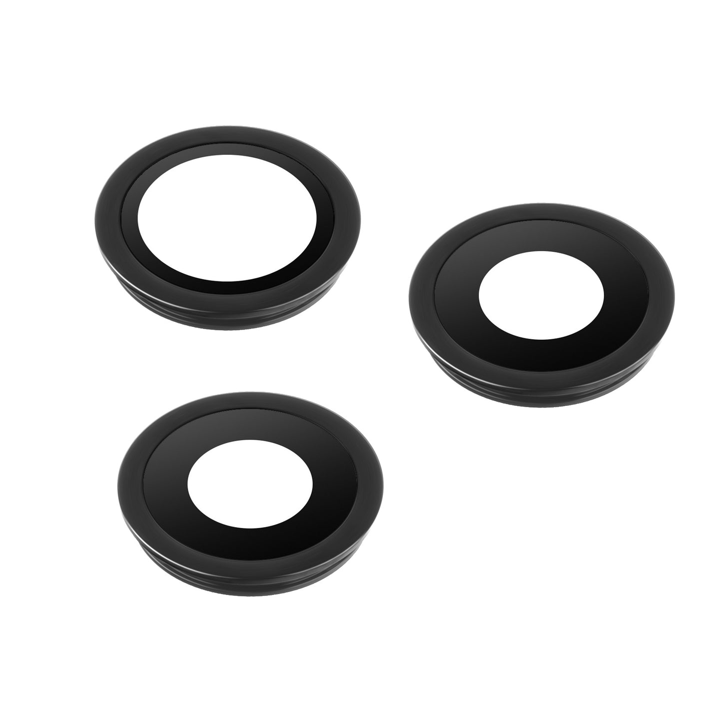 Achterste Cameraglas Apple iPhone 11 Pro / 11 Pro Max, Wide + UltraWide + Telephoto, met Frame (Binnen), Zwart