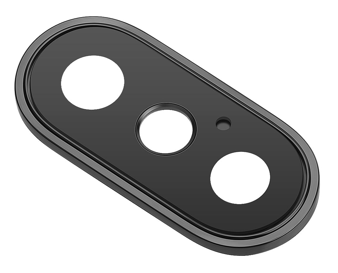 Cameraglas Apple iPhone X, met montuur, zwart