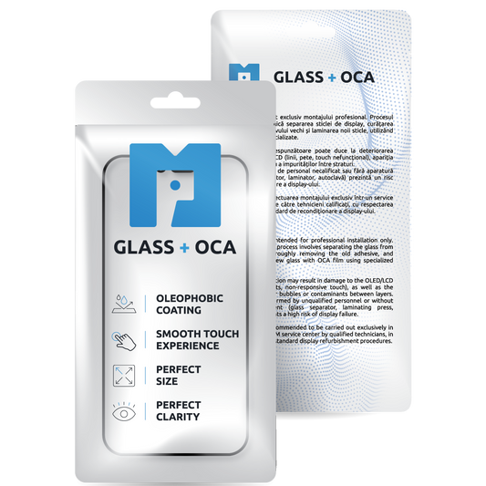 Schermglas + OCA MP compatibel met Apple iPhone 15 Pro Max, Zwart