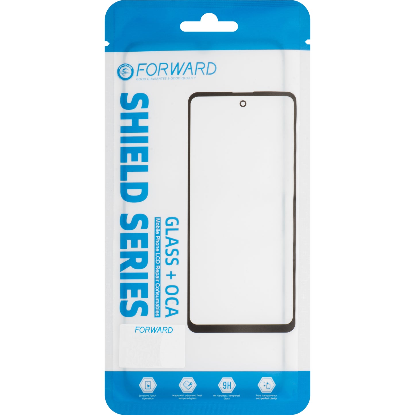 Schermglas + OCA Forward Shield voor Huawei P30 lite, Zwart