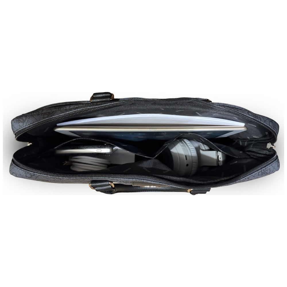 Guess 4G Round Classic Logo Tas voor 16 inch Laptop, Zwart