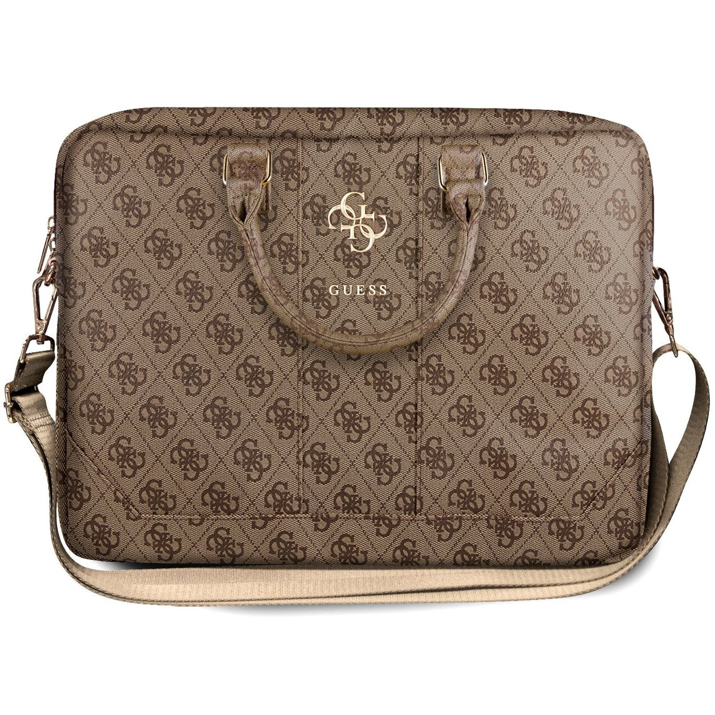 Guess 4G Metal Logo tas voor Laptop 15inch - 16inch, Bruin