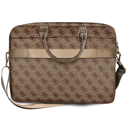 Guess 4G Metal Logo tas voor Laptop 15inch - 16inch, Bruin