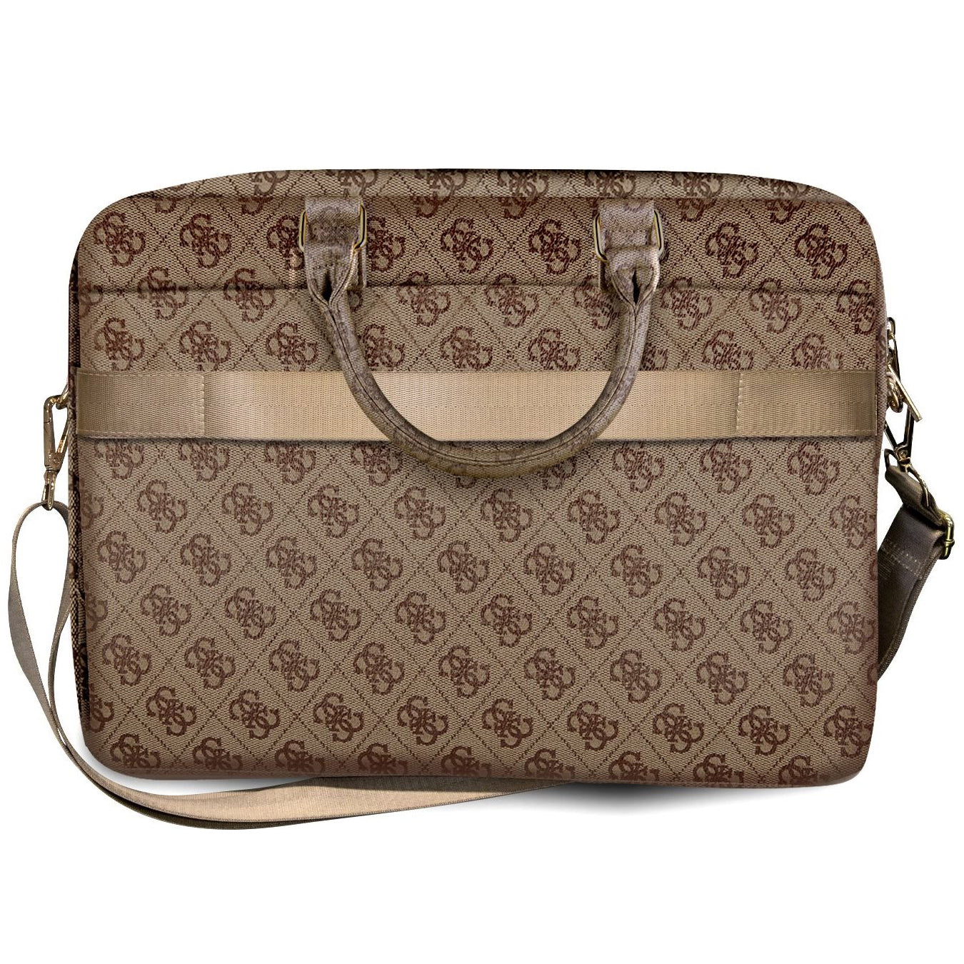 Guess 4G Metal Logo tas voor Laptop 15inch - 16inch, Bruin