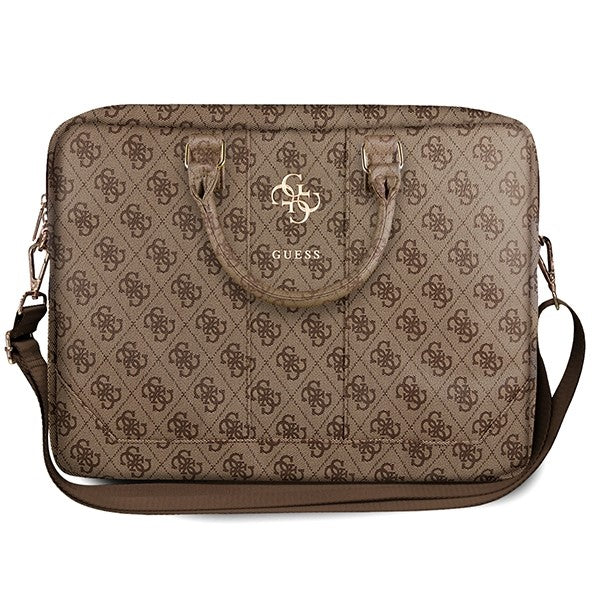 Guess 4G Metal Logo tas voor Laptop 15inch - 16inch, Bruin