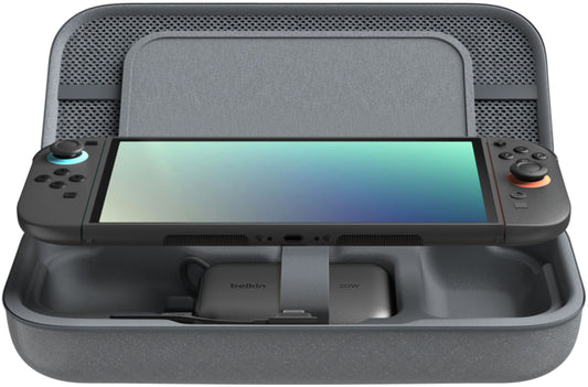 Belkin Charging Beschermhoes voor Nintendo Switch 2 / Switch / Switch OLED Console, Grijs ENA001hqCH-V2