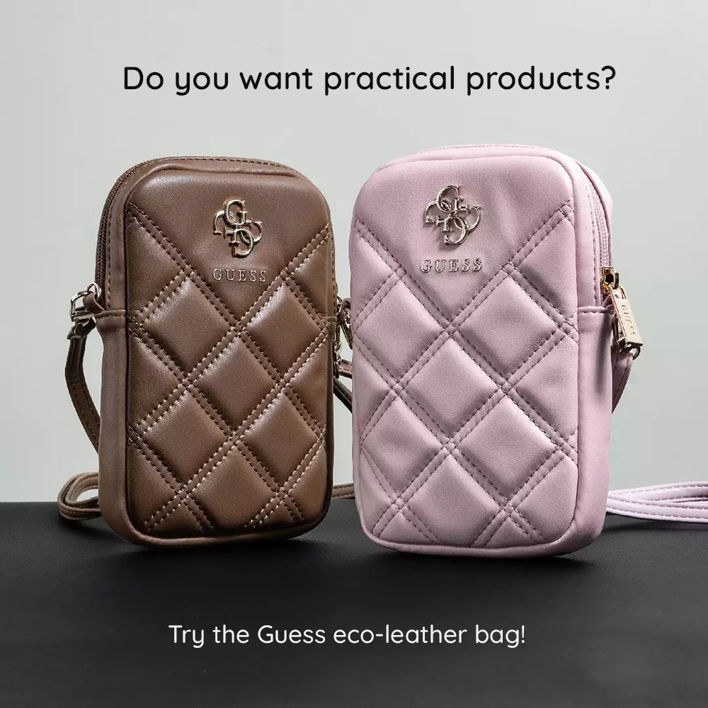 Universele Telefoontas, Guess, Quilted 4G, Zwart
