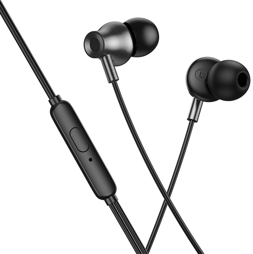 Handsfree 3.5mm / USB-C HOCO M119A, Zwart