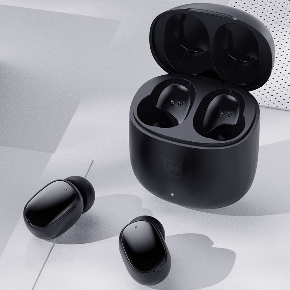 Handsfree Bluetooth 3MK FlowBuds, TWS, Zwart