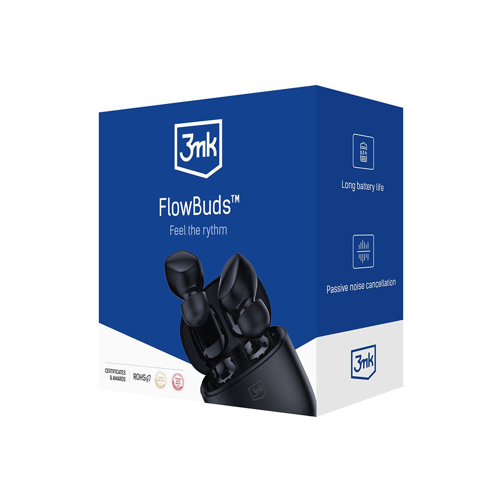 Handsfree Bluetooth 3MK FlowBuds, TWS, Zwart