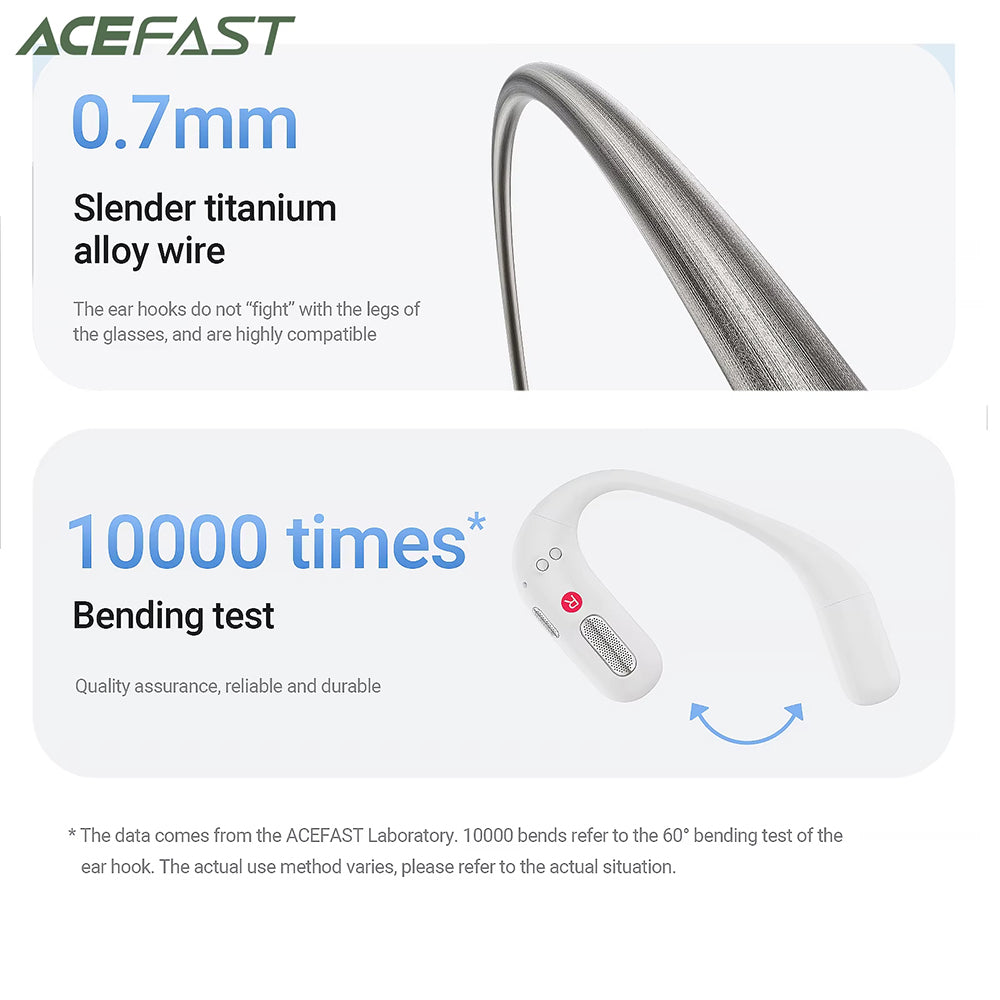 Handsfree Bluetooth Acefast FA002, TWS, Wit