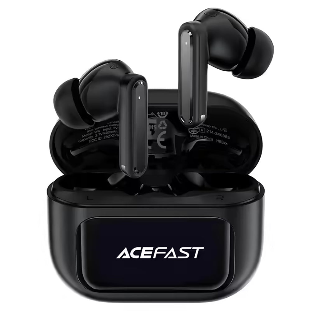 Handsfree Bluetooth Acefast W6, TWS, ANC, Zwart