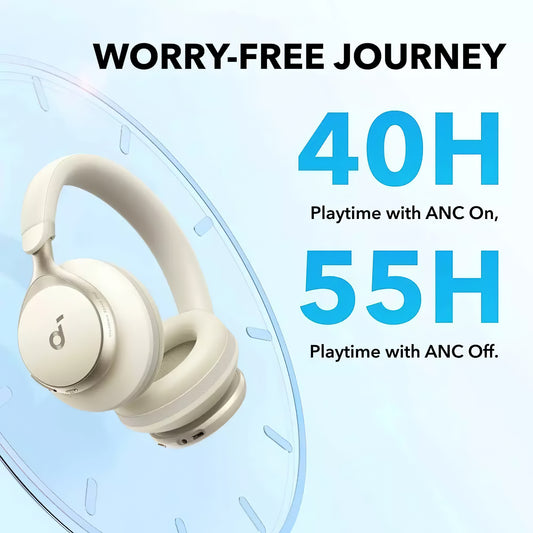 Bluetooth Handsfree Anker SoundCore Space On, Multipoint, A2DP, ANC, Wit A3035G21