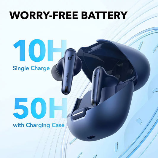 Bluetooth Handsfree Anker SoundCore Liberty 4 NC, TWS, ANC, Multipunt, Blauw A3947G31