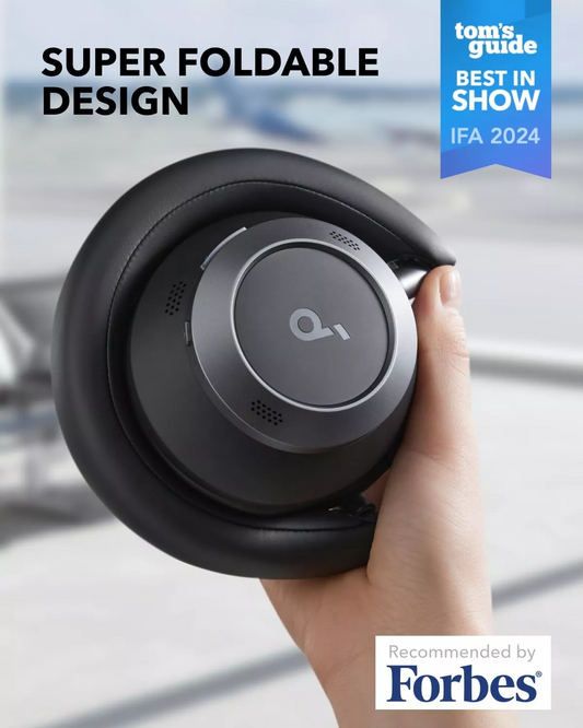 Handsfree Bluetooth Anker SoundCore Space One Pro, A2DP, ANC, Zwart, Herverpakt A3062G11