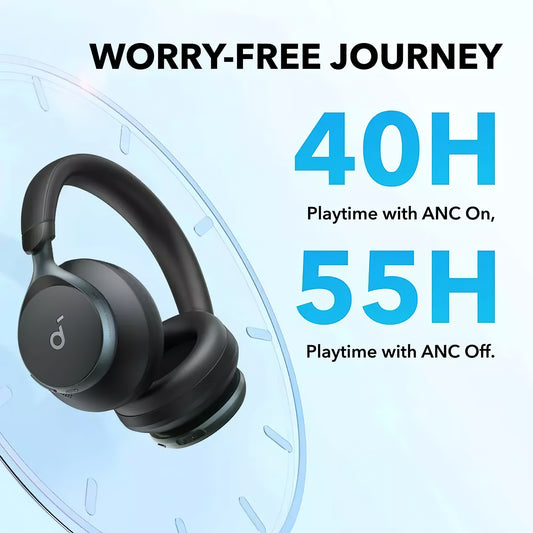 Handsfree Bluetooth Anker SoundCore Space On, MultiPoint, A2DP, ANC, Zwart A3035G11