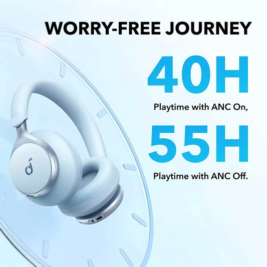 Bluetooth Handsfree Anker SoundCore Space On, Multipoint, A2DP, ANC, Blauw A3035G31