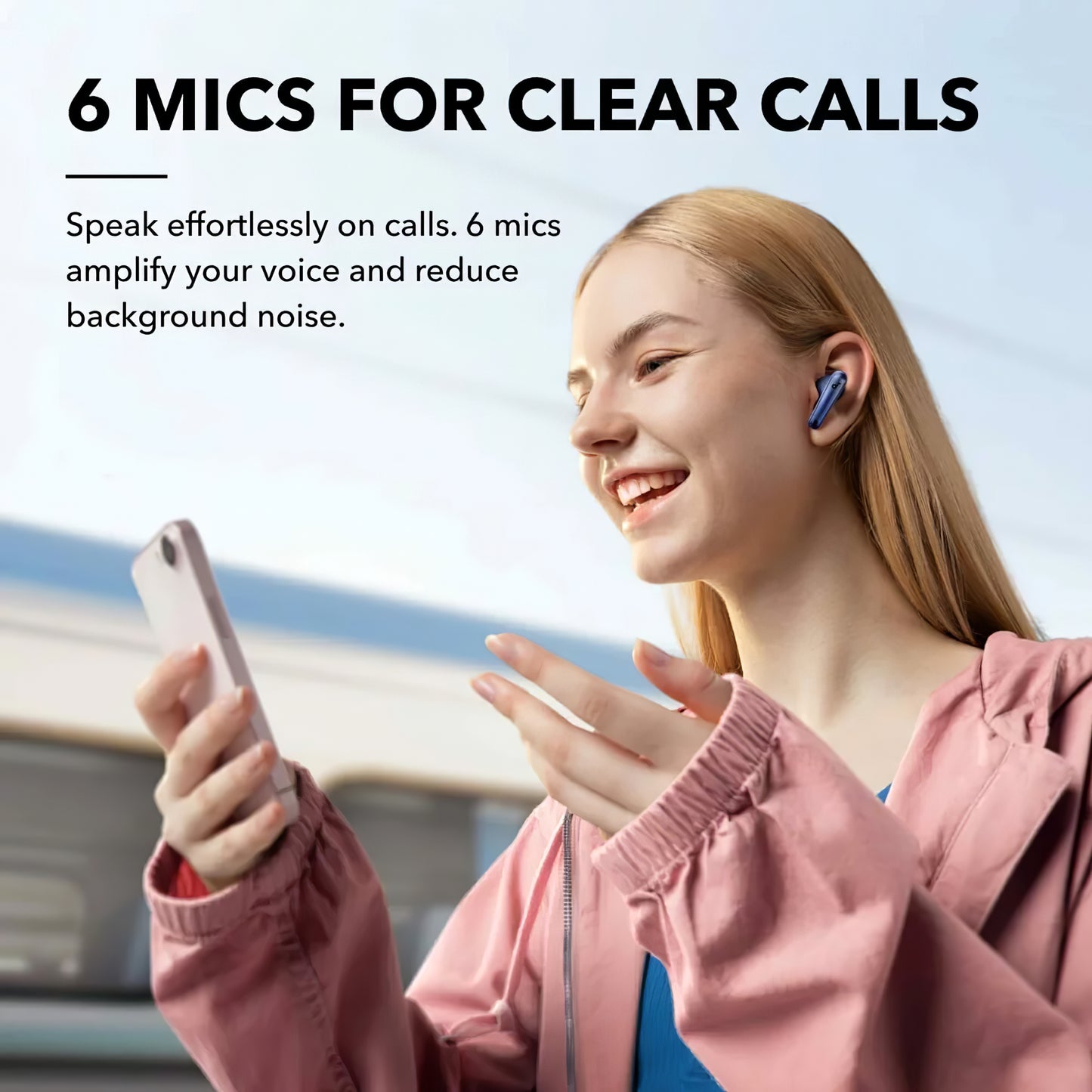 Bluetooth Handsfree Anker SoundCore Liberty 4 NC, TWS, ANC, Multipunt, Blauw A3947G31