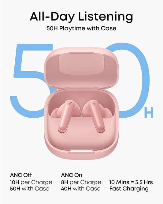 Handsfree Bluetooth Anker SoundCore R60i, TWS, ANC, Roze D1202G51