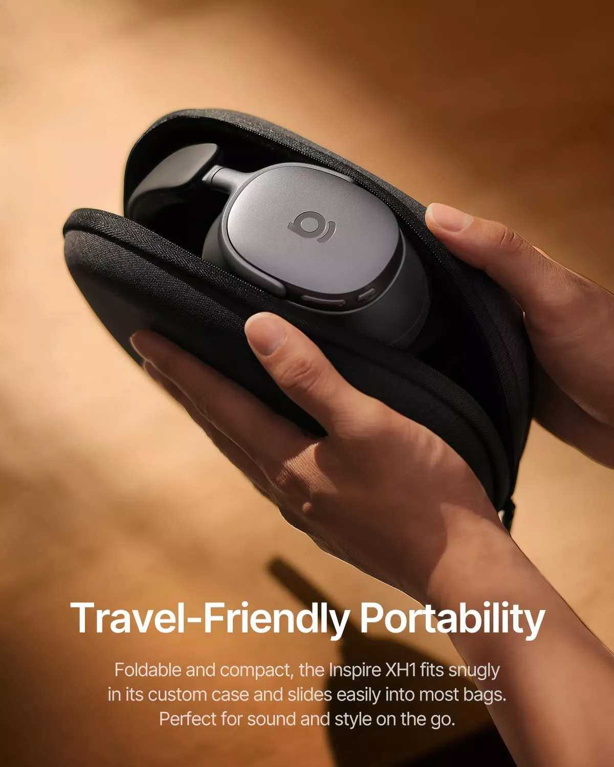 Handsfree Bluetooth Baseus Inspire XH1 Sound by Bose, A2DP, ANC, Zwart A00085701123-00