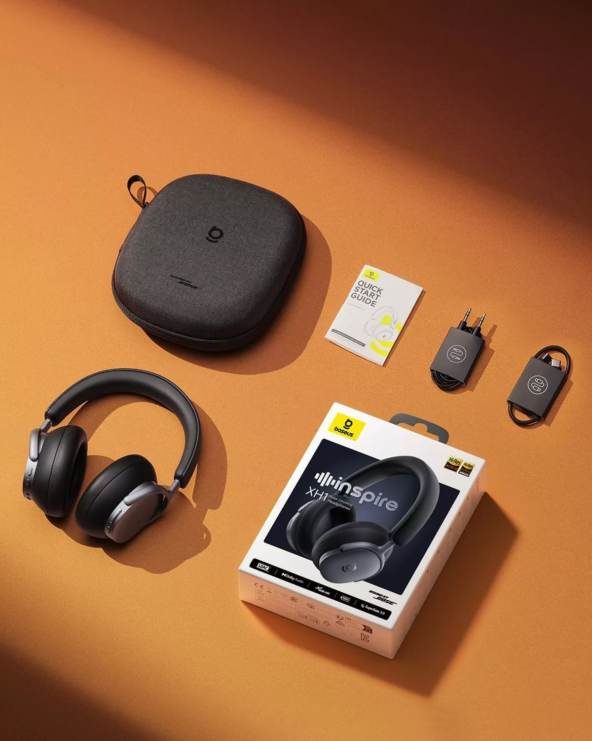 Handsfree Bluetooth Baseus Inspire XH1 Sound by Bose, A2DP, ANC, Zwart A00085701123-00
