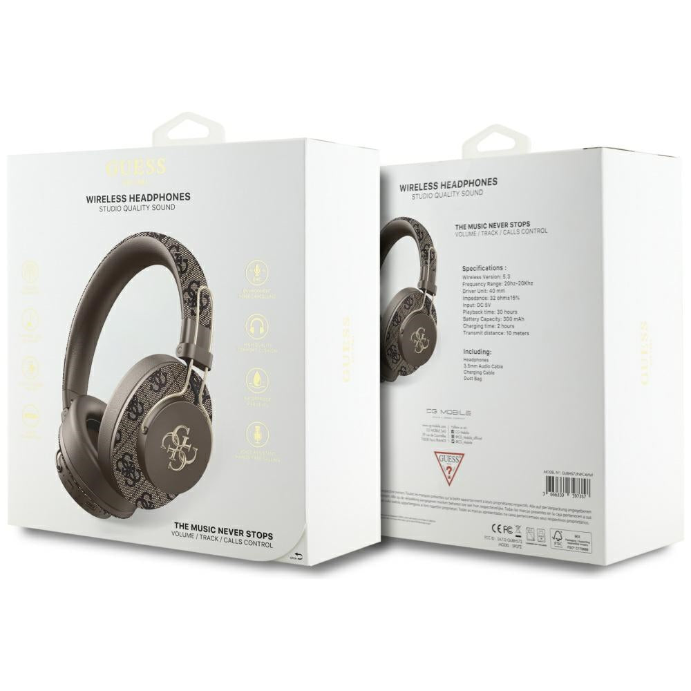 Handsfree Bluetooth Guess 4G Metal Logo, A2DP, Bruin