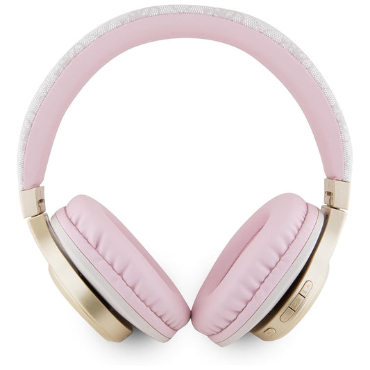 Handsfree Bluetooth Guess 4G Tone on Tone Script Logo, A2DP, Roze
