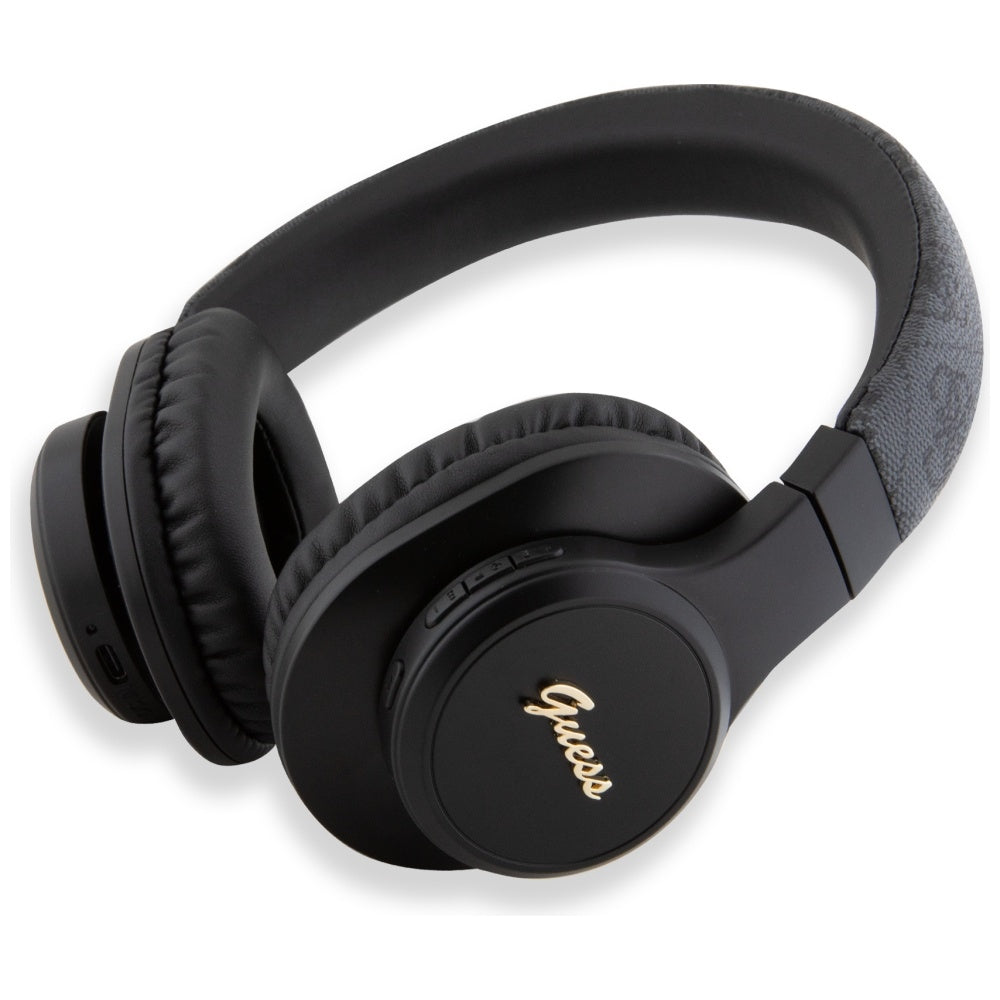 Handsfree Bluetooth Guess 4G Tone on Tone Script Logo, A2DP, Zwart