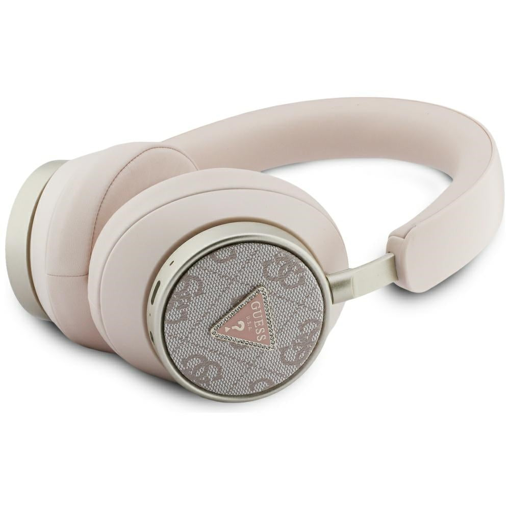 Handsfree Bluetooth Guess 4G Goud Driehoek Logo, A2DP, Roze