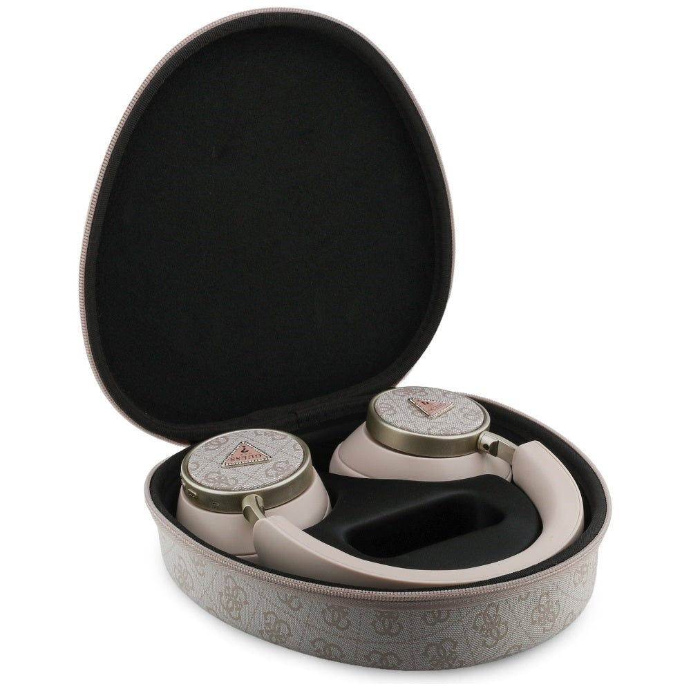 Handsfree Bluetooth Guess 4G Goud Driehoek Logo, A2DP, Roze