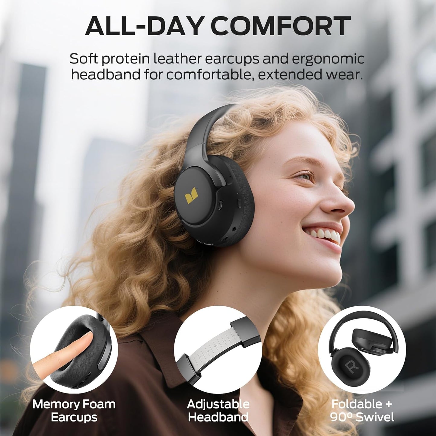 Handsfree Bluetooth Monster Persona 5th, MultiPoint, A2DP, ANC, Zwart