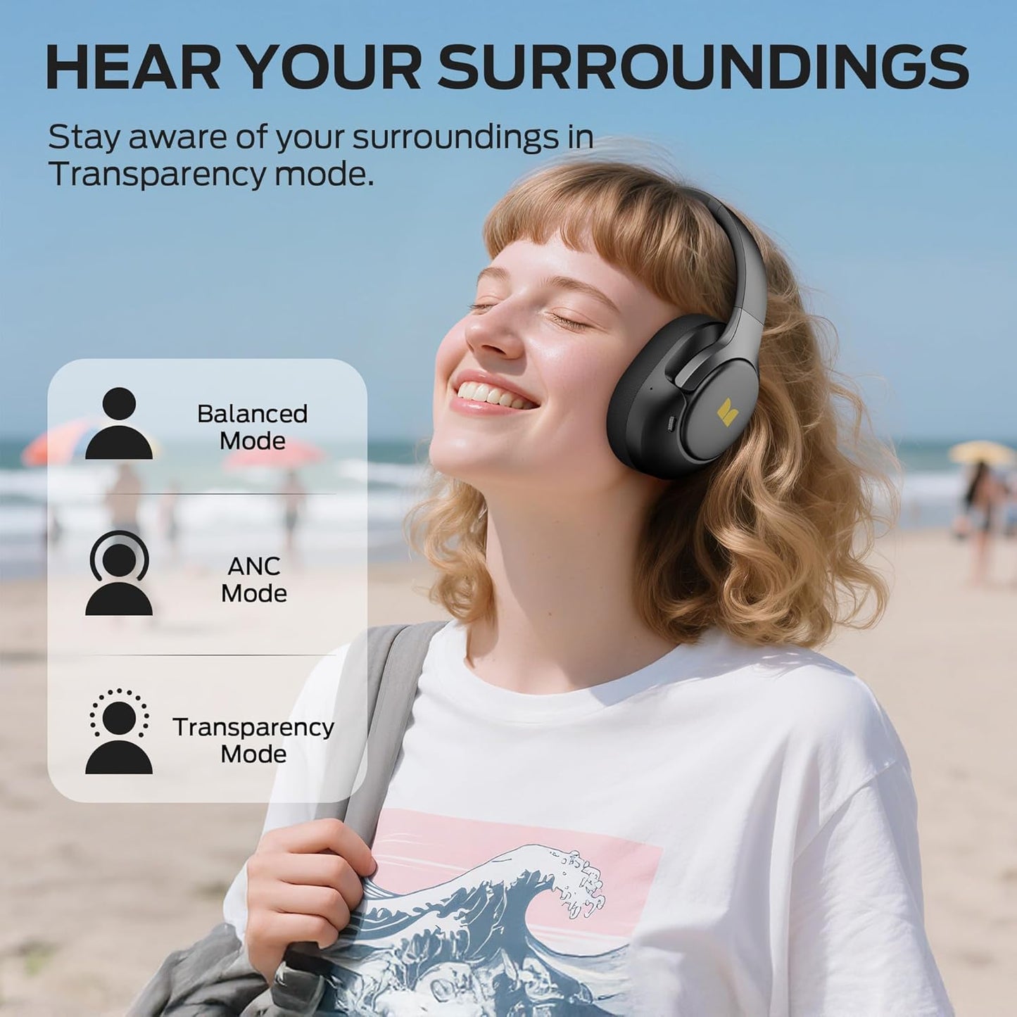 Handsfree Bluetooth Monster Persona 5th, MultiPoint, A2DP, ANC, Zwart