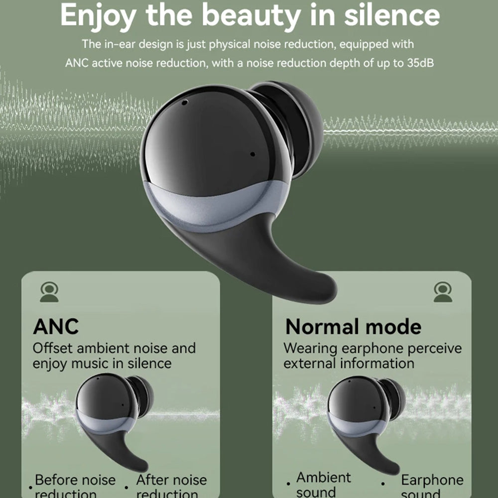 Handsfree Bluetooth Yesido TWS30, TWS, ANC, Zwart