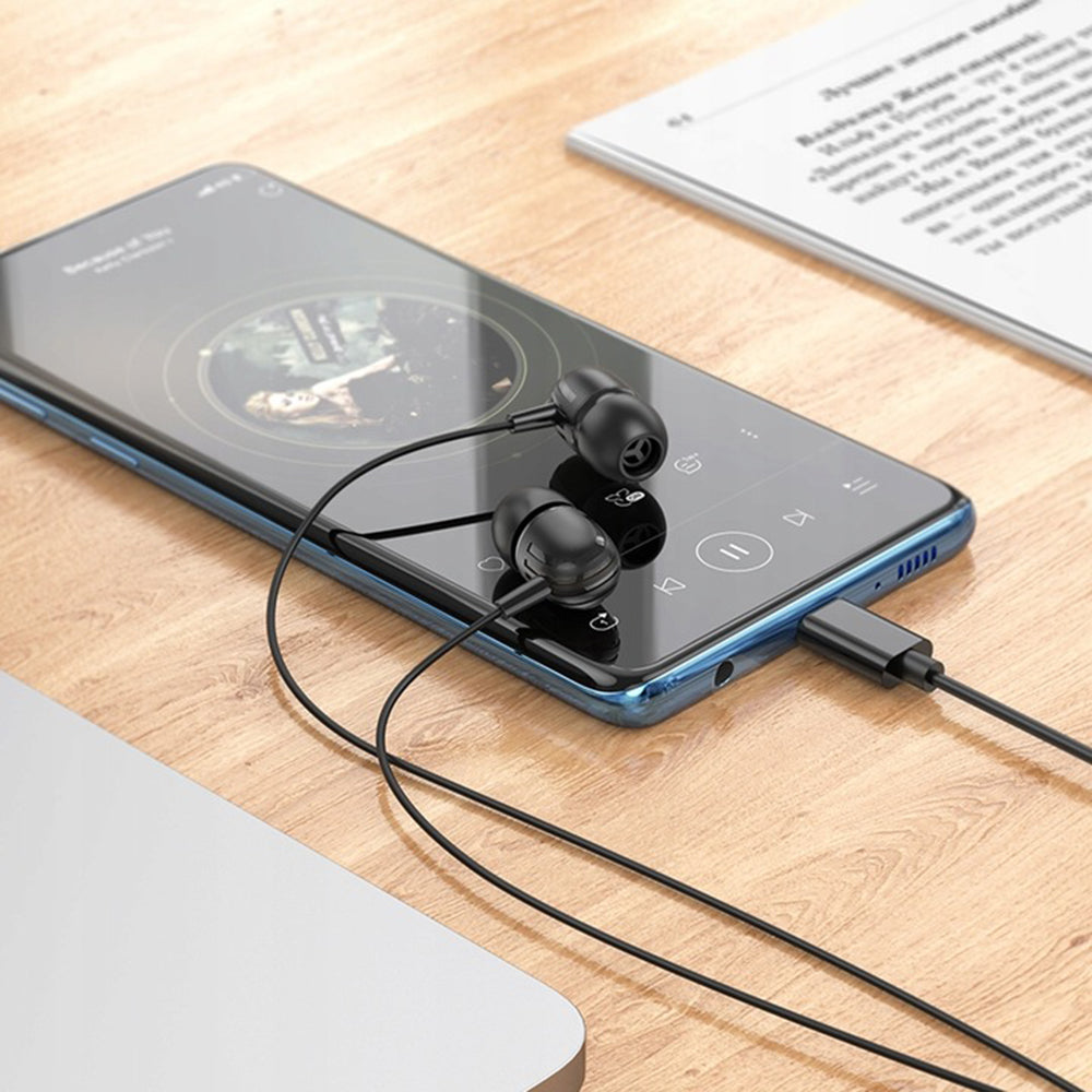 Handsfree USB-C Borofone BM77 Delicious, Zwart