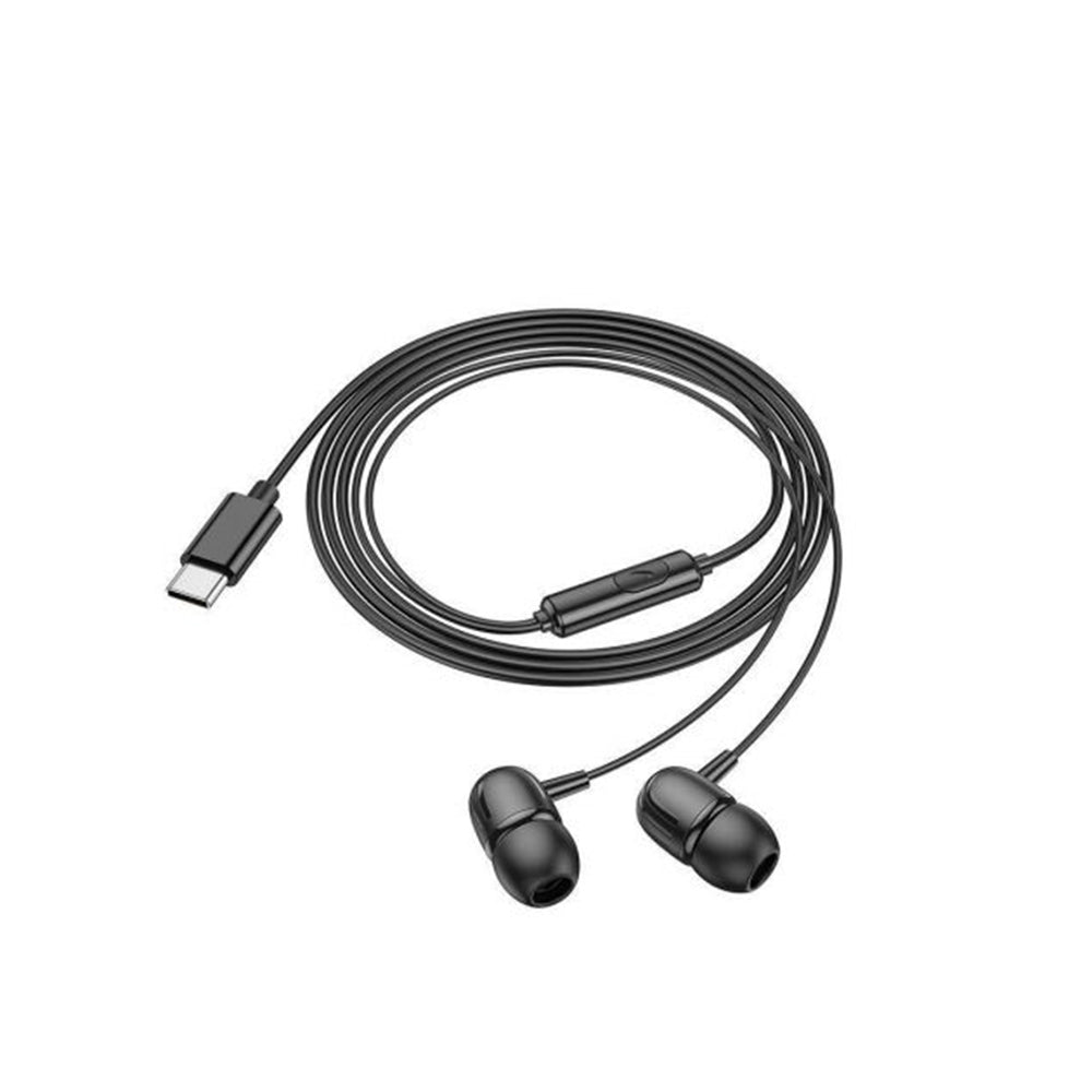 Handsfree USB-C Borofone BM77 Delicious, Zwart