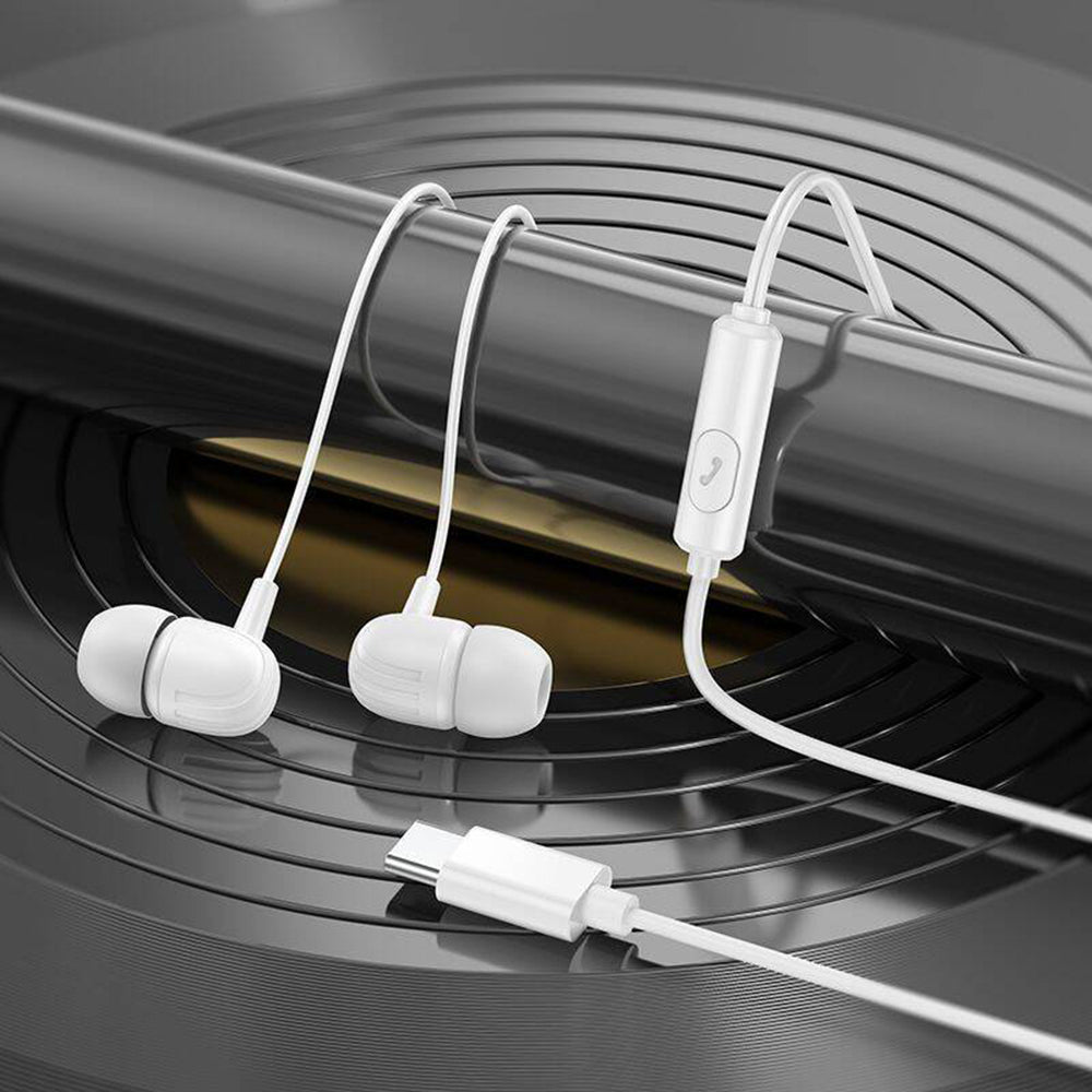 Handsfree USB-C Borofone BM77 Delicious, Zwart