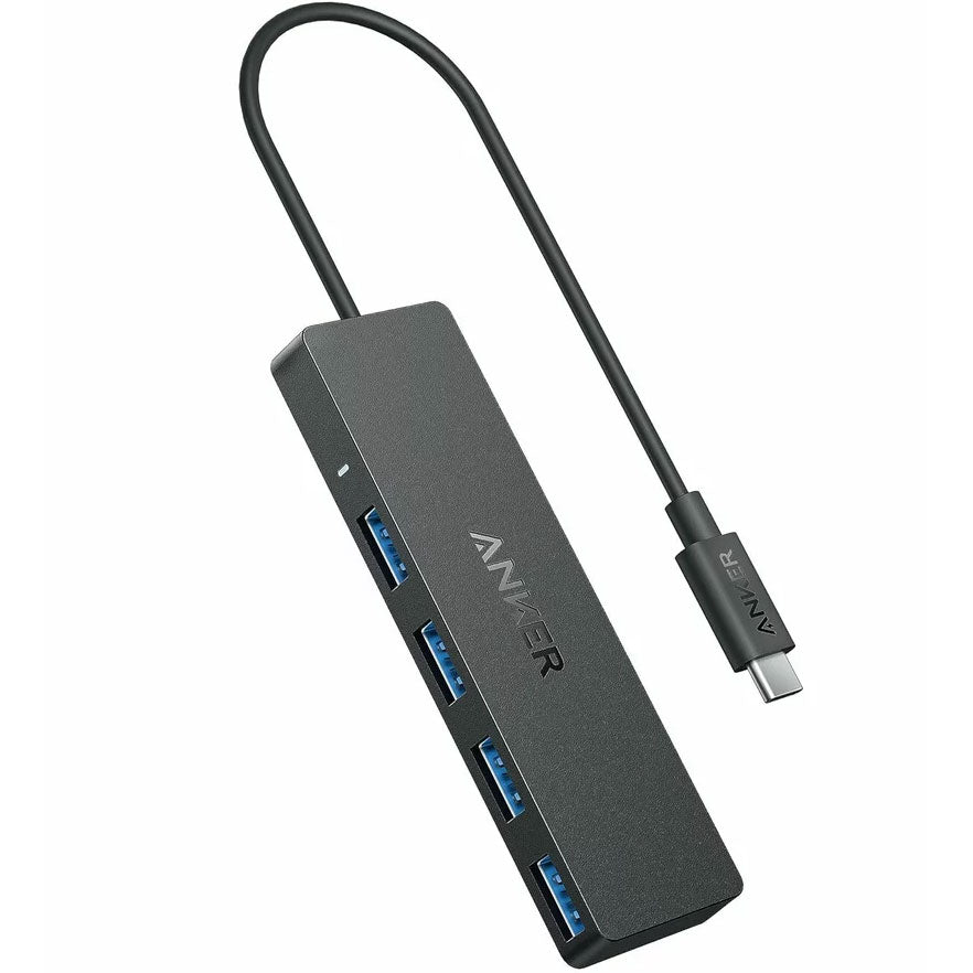 Hub USB-C Anker, 4 x USB-A 3.0, Zwart A8309G11