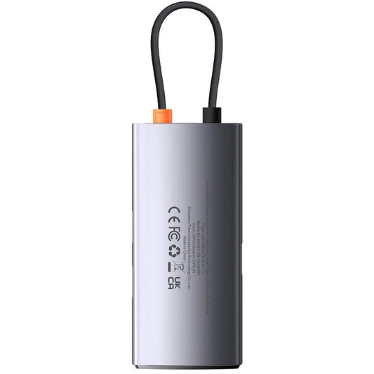 Hub USB-C Baseus Metal Gleam, 3 x USB-A - 1 x RJ45, Gri WKWG070113