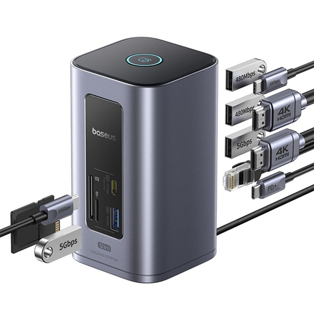 Multifunctionele Hub Baseus Nomos NU1 Air Spacemate, 12in1, Gri B00061800123-00