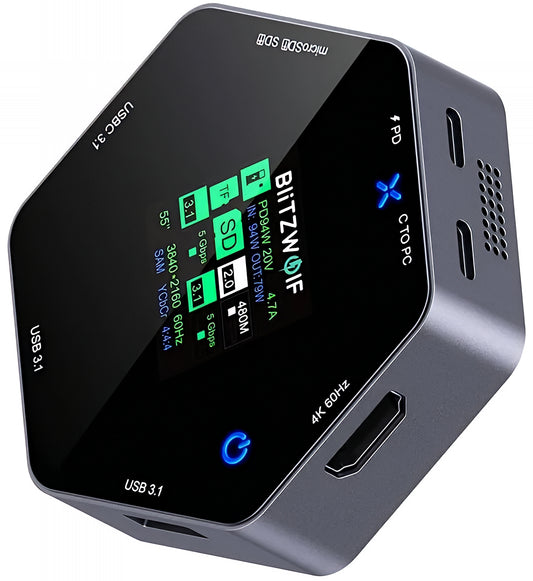 USB-C Hub BlitzWolf BW-TH16, 8in1, Grijs